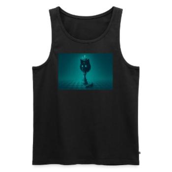 Wolf king - Männer Premium Bio Tank Top - Schwarz - Vorne - Michal (187cm)