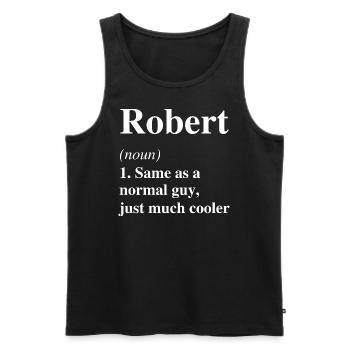 Robert Definition Cooler Name Spruch Geschenk - Männer Premium Bio Tank Top - Schwarz - Vorne - AI Model Male 178 light (178cm)
