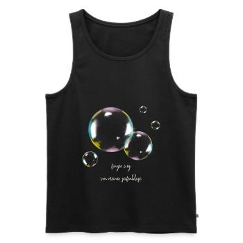 Finger weg von meiner Seifenblase, Soap Bubble - Männer Premium Bio Tank Top - Schwarz - Vorne - Michal (187cm)