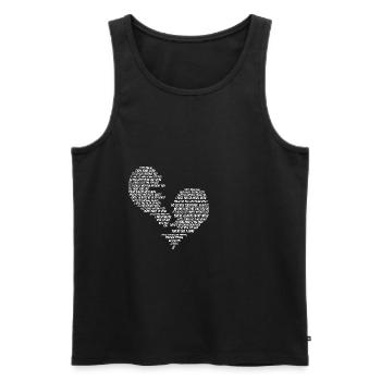 Gebrochenes Herz In Beziehungen Geschenk - Männer Premium Bio Tank Top - Schwarz - Vorne - AI Model Male 178 light (178cm)