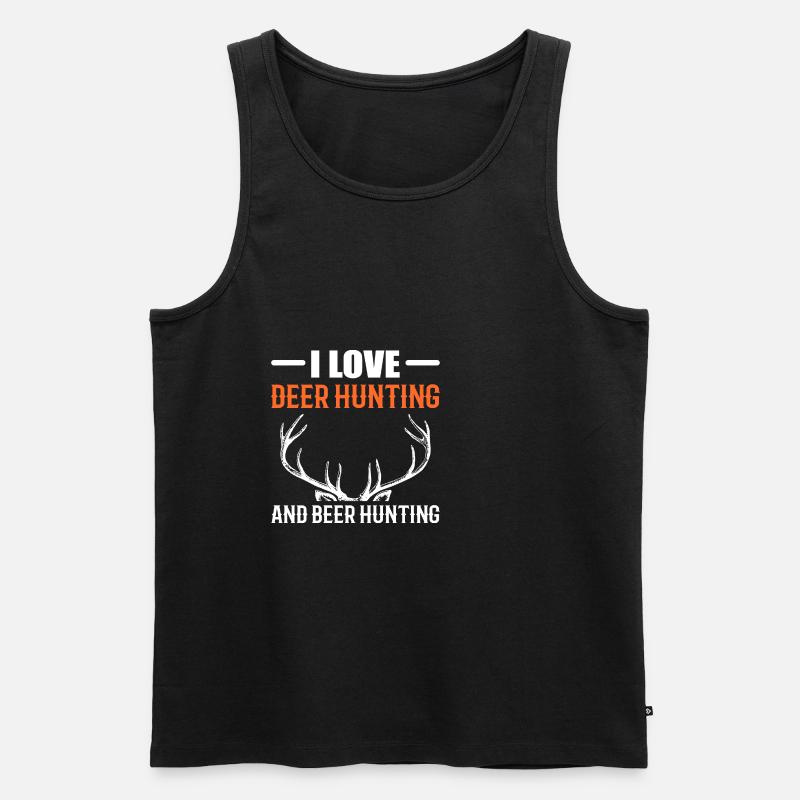 Bierjagd Hirschjäger Geschenk - Männer Premium Bio Tank Top - Schwarz