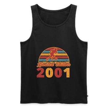 Football footballer birthday year of construction 2001 - Men's Premium Organic Tank Top - black - Front - Michal (187cm)