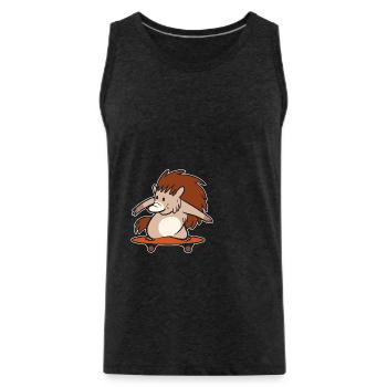 Igel Skaten Wasserskater Geschenk - Männer Premium Bio Tank Top - Anthrazit - Vorne - Alexander (188cm)