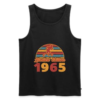 Football footballer Football player birthday 1965 - Men's Premium Organic Tank Top - black - Front - Michal (187cm)