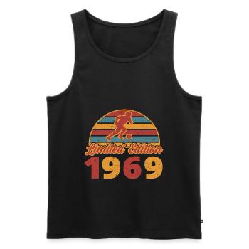 Football footballer Football player birthday 1969 - Men's Premium Organic Tank Top - black - Front - Michal (187cm)