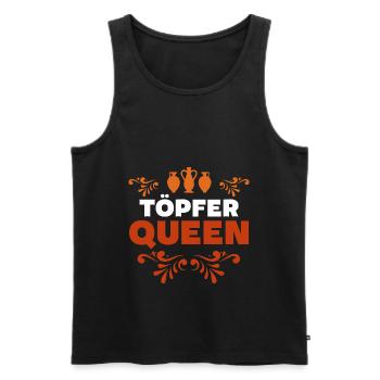 Töpfer Queen - Männer Premium Bio Tank Top - Schwarz - Vorne - Michal (187cm)