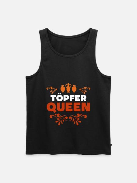 Töpfer Queen - Männer Premium Bio Tank Top - Schwarz
