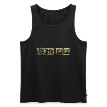 Vogtland Göltzschtalbrücke - Männer Premium Bio Tank Top - Schwarz - Vorne - Michal (187cm)