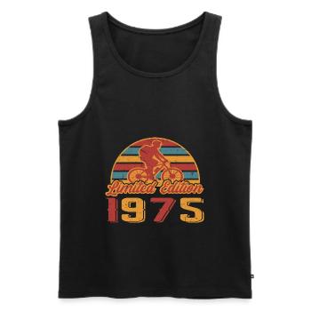 Bike Mountainbike Geburtstag Fahrrad Baujahr 1975 - Männer Premium Bio Tank Top - Schwarz - Vorne - Michal (187cm)