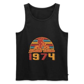 Bicycle Cyclist Bike 1974 Birthday Year of construction - Men's Premium Organic Tank Top - black - Front - Michal (187cm)