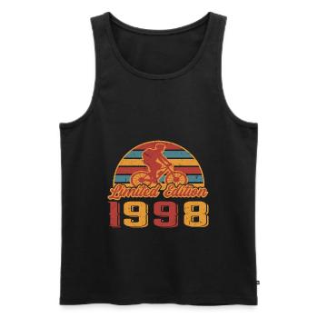 Fahrrad Bike Fahrräder Radfahrerin Geburtstag 1998 - Männer Premium Bio Tank Top - Schwarz - Vorne - Michal (187cm)