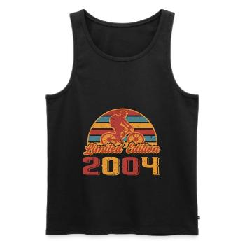 Bicycle Cyclist Mountain Bike Birthday 2004 - Men's Premium Organic Tank Top - black - Front - Michal (187cm)