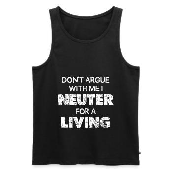 Diskutieren Sie nicht mit mir Sarkastisch Lustig S - Männer Premium Bio Tank Top - Schwarz - Vorne - AI Model Male 178 light (178cm)