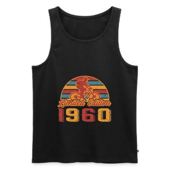 Cyclist Cyclists Birthday 1960 - Men's Premium Organic Tank Top - black - Front - Michal (187cm)