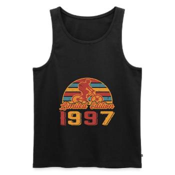 Radfahrer Geburtstag 1997 Fahrrad Mountainbike - Männer Premium Bio Tank Top - Schwarz - Vorne - Michal (187cm)
