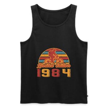 Cyclist Cyclist Mountain bike birthday 1984 - Men's Premium Organic Tank Top - black - Front - Michal (187cm)