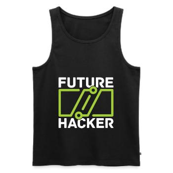 Programmeur Coder Développeur de logiciels - Débardeur bio Premium Homme - noir - Devant - Michal (187cm)