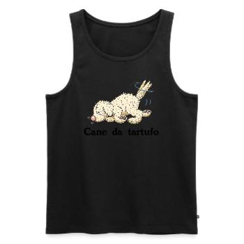 Trueffelpino1 3 - Männer Premium Bio Tank Top - Schwarz - Vorne - Michal (187cm)