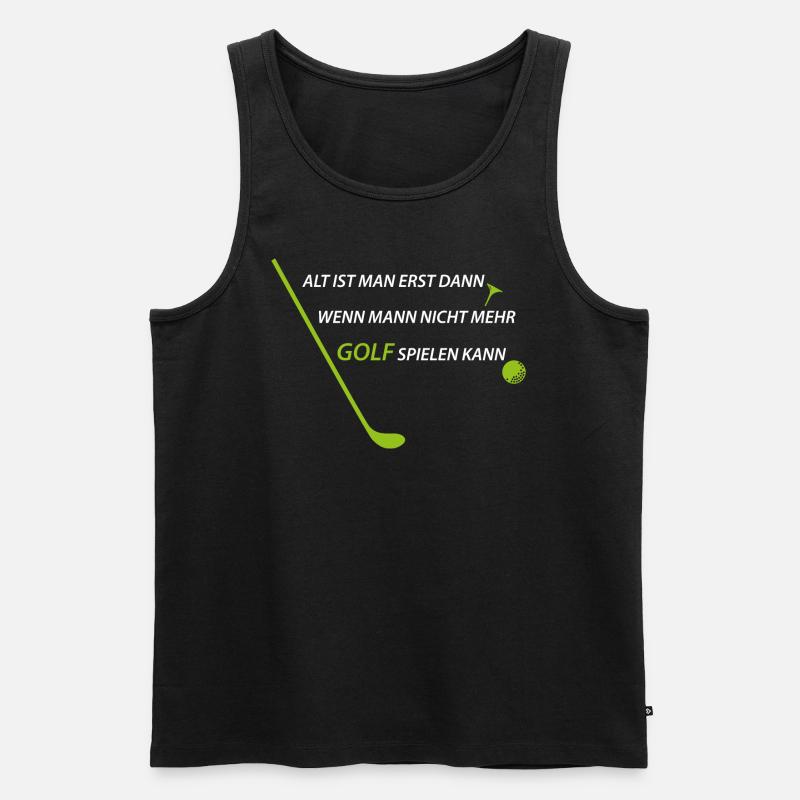 Golf Sport Geschenk Hole - Männer Premium Bio Tank Top - Schwarz