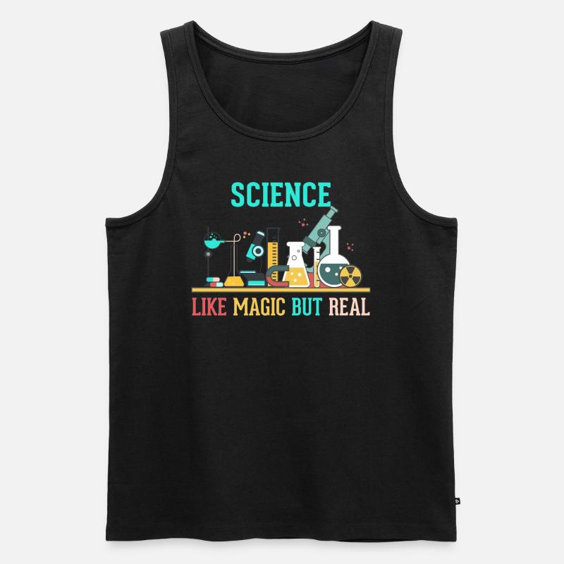 SCIENCE - LIKE MAGIC BUT REAL - Männer Premium Bio Tank Top - Schwarz