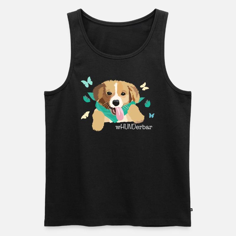 wHUNDerbar - Männer Premium Bio Tank Top - Schwarz