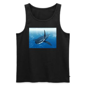 Schwertwal, Orca, Killerwal - Männer Premium Bio Tank Top - Schwarz - Vorne - Michal (187cm)