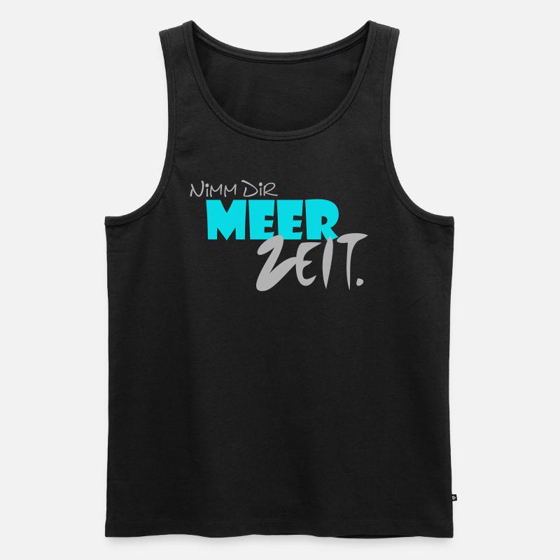 Nimm Dir MEER ZEIT. - Männer Premium Bio Tank Top - Schwarz