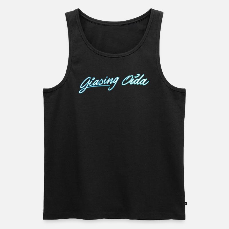 Giasing Oida - Männer Premium Bio Tank Top - Schwarz