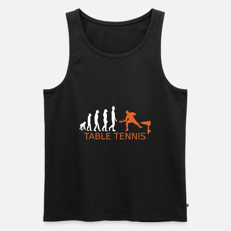 Tischtennis Evolution - Männer Premium Bio Tank Top - Schwarz
