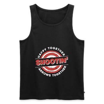 Bogenschütze Bogensport Pfeil Bogen Bogenschießen - Männer Premium Bio Tank Top - Schwarz - Vorne - Michal (187cm)