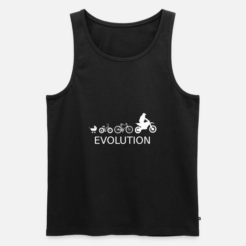 Motorcycle Cross Evolution - Men's Premium Organic Tank Top - black