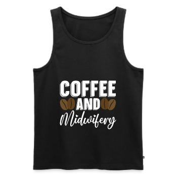 Midwife ObstetricIan - Men's Premium Organic Tank Top - black - Front - Michal (187cm)