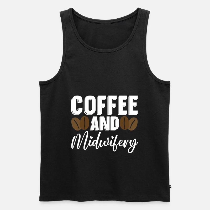 Hebamme Geburtshelfer - Männer Premium Bio Tank Top - Schwarz
