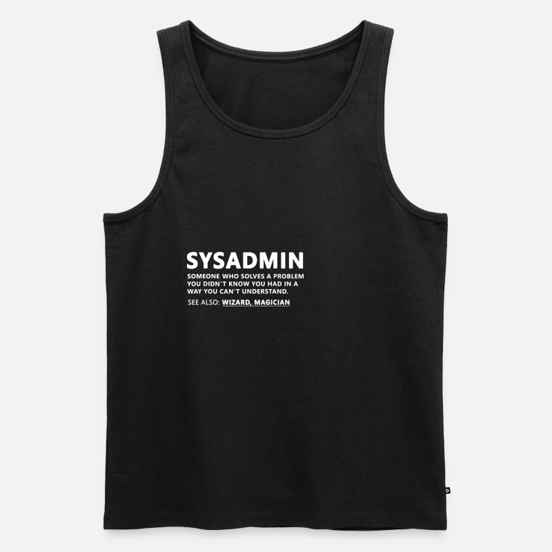 Programmer - Men's Premium Organic Tank Top - black