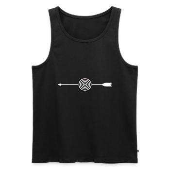 Chemise Archer Archer à l’arc - Débardeur bio Premium Homme - noir - Devant - Michal (187cm)