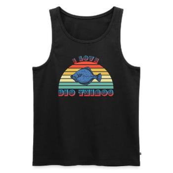 I love big things! - Men's Premium Organic Tank Top - black - Front - Michal (187cm)