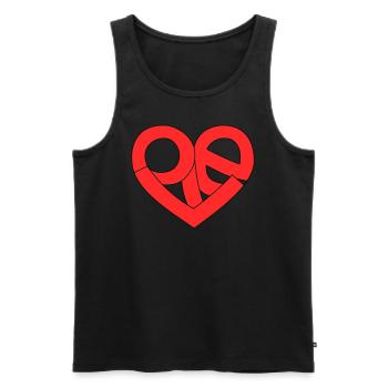 L’amour dans le cœur - Débardeur bio Premium Homme - noir - Devant - Michal (187cm)