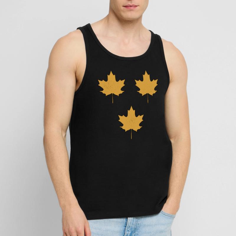 maple leaf pattern Men's Premium Organic Tank Top