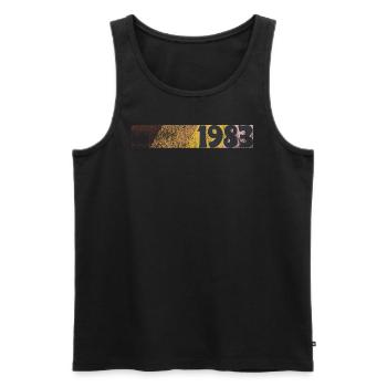 Vintage Geburtsjahr 1983 - Männer Premium Bio Tank Top - Schwarz - Vorne - AI Model Male 178 light (178cm)