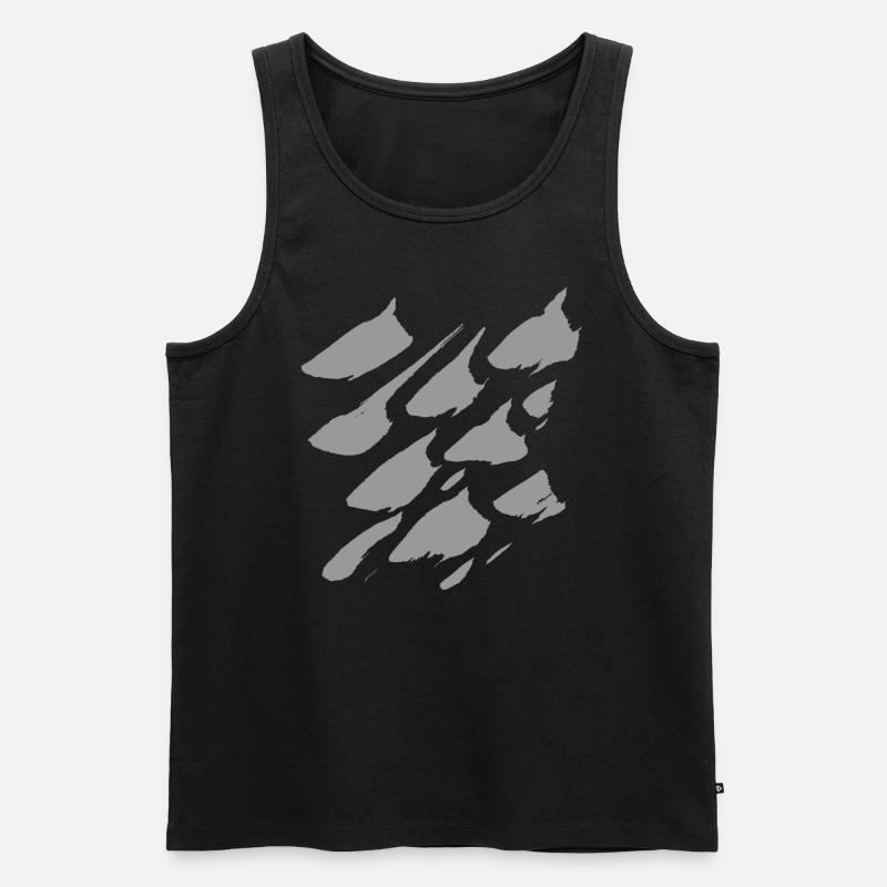 Pinsel Striche Muster - Männer Premium Bio Tank Top - Schwarz