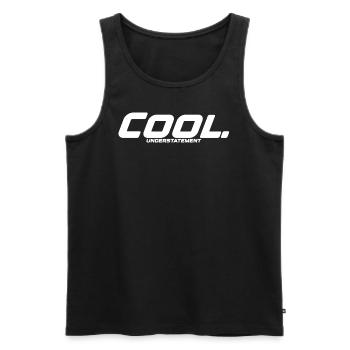 Cool mit understatement Ausdruck Idee Geschenk - Männer Premium Bio Tank Top - Schwarz - Vorne - AI Model Male 178 light (178cm)