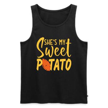 She s my sweet potato I yam shirt T Shirt - Débardeur bio Premium Homme - noir - Devant - Michal (187cm)
