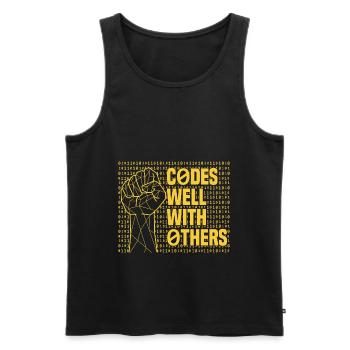Programmer Coder Software Developer - Men's Premium Organic Tank Top - black - Front - Michal (187cm)