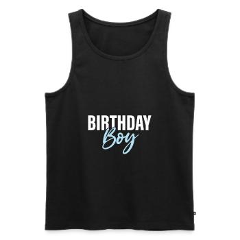 Anniversaire Garçon - Débardeur bio Premium Homme - noir - Devant - Michal (187cm)