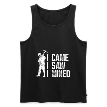 Goldbergbau Goldmine - Männer Premium Bio Tank Top - Schwarz - Vorne - AI Model Male 178 light (178cm)