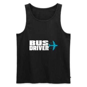 Airplane Bus Driver - Airplane Pilot Travel Travel - Men's Premium Organic Tank Top - black - Front - AI Model Male 178 light (178cm)