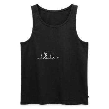 Funny Fishing Fish Angler Fishing Fishing Outfit - Men's Premium Organic Tank Top - black - Front - Michal (187cm)