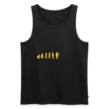 Imker Bienen Evolution Imkerei & Honig - Männer Premium Bio Tank Top - Schwarz - Vorne - AI Model Male 178 light (178cm)