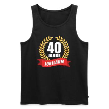 40 Jahre Jubiläum Dienstjubiläum Firma - Männer Premium Bio Tank Top - Schwarz - Vorne - AI Model Male 178 light (178cm)