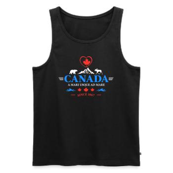 Kanada Vancouver Montreal Toronto Maple Leaf Bären - Männer Premium Bio Tank Top - Schwarz - Vorne - Michal (187cm)